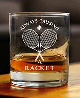 Bevvee Causing a Racket - Whiskey Rocks Glass