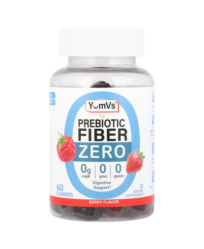 Prebiotic Fiber Zero Gummies by YumVs | Keto Friendly Sugar Free Supplement for Women & Men |