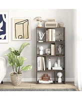Costway 48" Geometric Bookshelf Open-back Bookcase with 8 Cubes 2 Anti-Toppling Devices