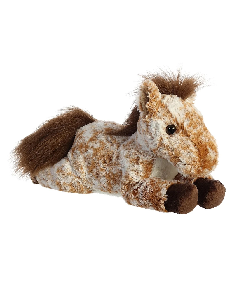 Aurora Medium Mocha Horse Flopsie Adorable Plush Toy Brown 12"