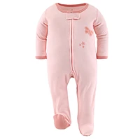The Peanutshell Baby Girls Boho Butterfly Footed Sleepers for Girls, 3 Pack