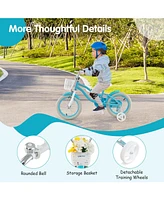 Hongge 14 Inch Kids Bike with Dual Brakes and Adjustable Seat