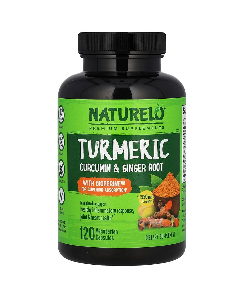 Naturelo Turmeric Curcumin & Ginger Root With Bioperine