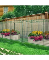 Aoodor 12'x4'x6' Crop Cage Plant Protection Netting Tent with Zipper for Vegetables Fruits and Plant, Suitable for Garden Yard and Lawn