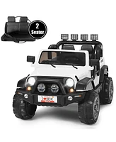 Hongge 12V 2-Seater Ride-On Truck with Remote Control and Storage Compartment