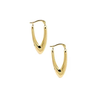 By Adina Eden Solid Thin Graduated Hoop Earring 14K