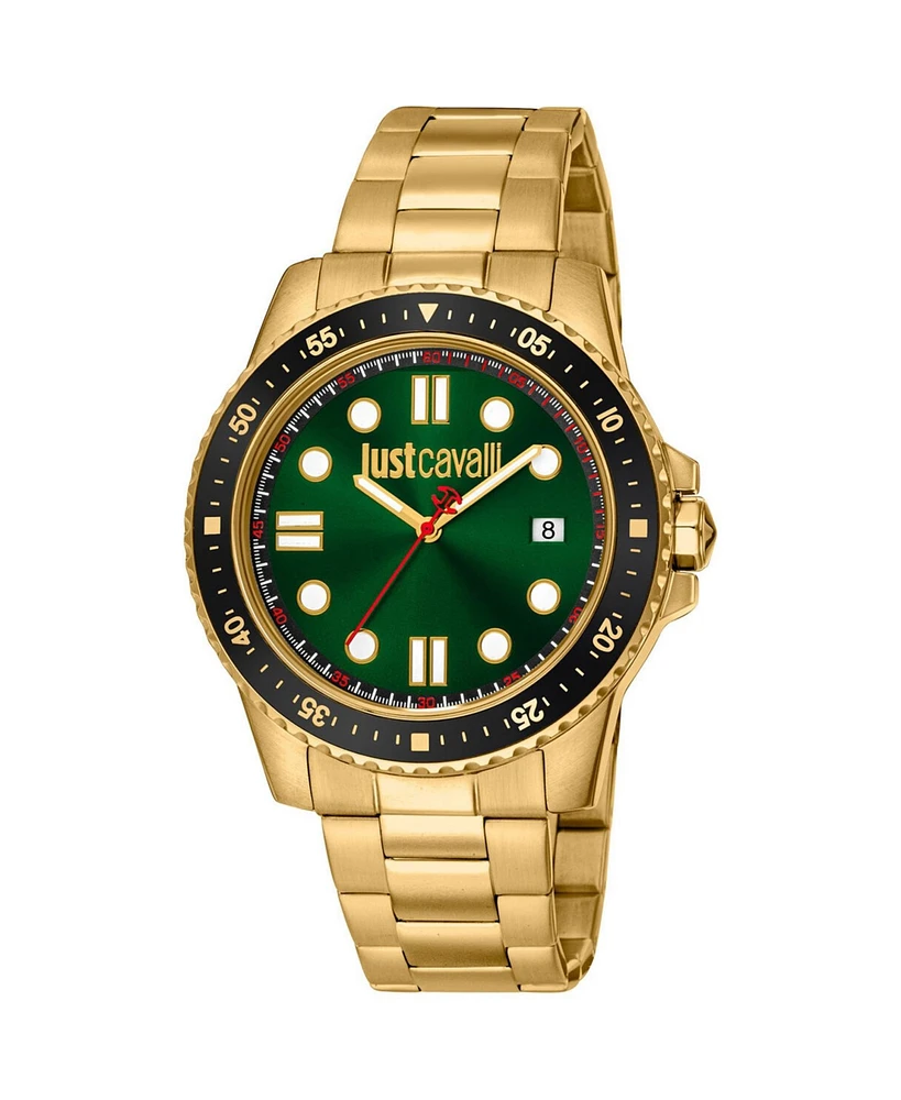 Just Cavalli Men's Young Subacqueo Green Dial Watch - JC1G246M0265