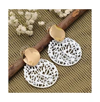 Sohi Women's Strokes Drop Earrings