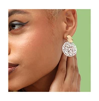 Sohi Women's Strokes Drop Earrings