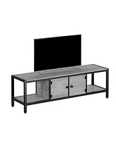 gaomon Inch Tv Stand with Storage,TV Entertainment Center Up to 75 Inch TV,Wooden Tv Stand for Living Room, Bedroom,Grey