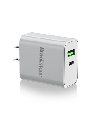 Brookstone Pd 20W Fast Charging 2 Port Universal Wall Charger