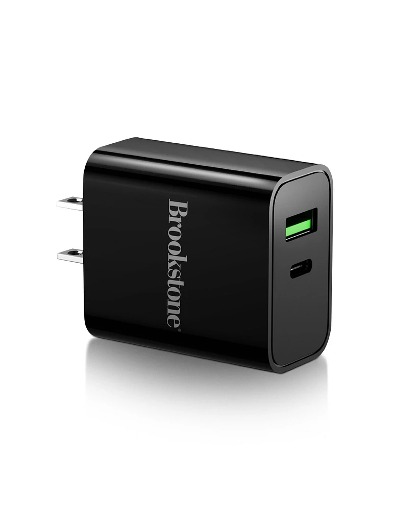 Brookstone Pd 20W Fast Charging 2 Port Universal Wall Charger