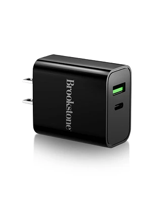 Brookstone Pd 20W Fast Charging 2 Port Universal Wall Charger