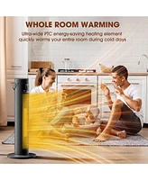 Sugift Oscillation Space Heaters, Portable Electric Heater with Remote for Indoor Use