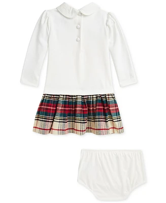 Polo Ralph Lauren Baby Girls Ponte Knit Plaid Dress & Bloomers