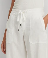 Lauren Ralph Wide-Leg Linen Pants