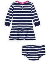 Polo Ralph Lauren Baby Girls Striped Bear Dress