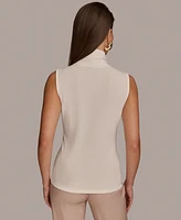 Donna Karan New York Women's Mock-Neck Sleeveless Top