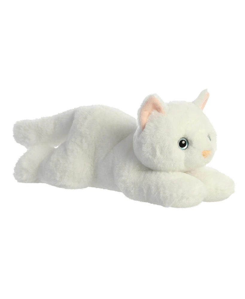 Aurora Medium Precious White Kitty Flopsie Adorable Plush Toy White 12"