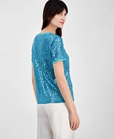 Anne Klein Women's Sequined T-Shirt