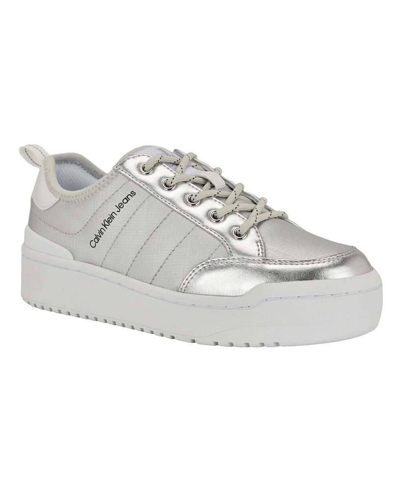 Calvin Klein Women's Austie Round Toe Casual Sneakers