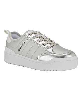 Calvin Klein Women's Austie Round Toe Casual Sneakers
