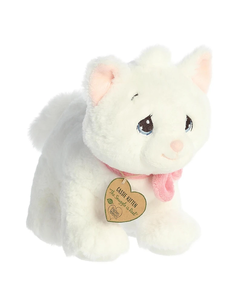 Aurora Small Cassie Kitten Precious Moments Inspirational Plush Toy White 9"