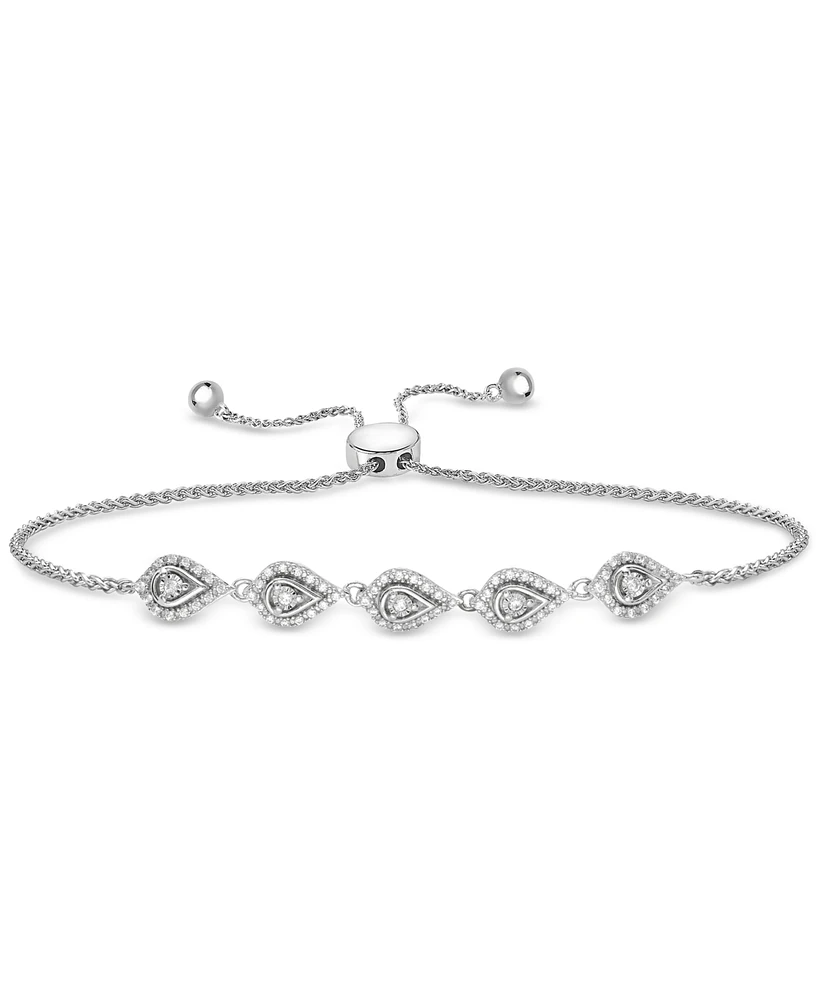 Diamond Bolo Bracelet (1/2 ct. t.w.) in Sterling Silver