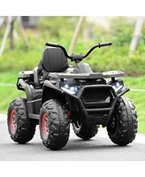 Sugift 12V Kids Electric 4-Wheeler Atv with 2 Speeds and Led Lights