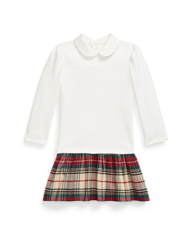 Polo Ralph Lauren Toddler and Little Girls Plaid-Skirt Ponte Dress