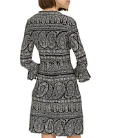 Tommy Hilfiger Women's Printed 3/4-Sleeve Shift Dress