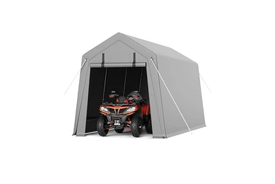 gaomon 10' x 15' Motorcycle Storage Shed, Heavy Duty Portable Tent with Rolled Zipper Door, Waterproof Design for Atv, Motorcycle, Bike, Firewood, and