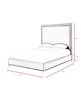 Inspired Home Samuele Velvet Platform Bed King