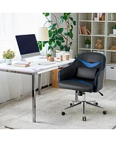 Costway Office Chair Task Desk Adjustable Height w/ Massage Lumbar Support