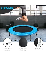 Gymax 38'' Folding Mini Trampoline Fitness Rebounder w/ Safety Pad Pink