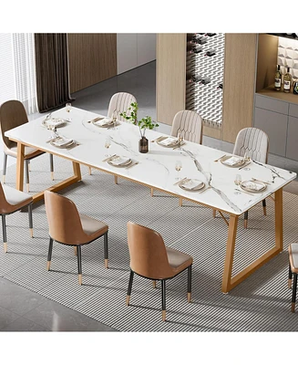 Tribesigns Modern Dining Table for 8, 78.74