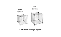 Slickblue 16-Cube Organizer Storage Shelves – Versatile Wire Cube Storage System for Home & Office