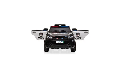 Slickblue 12V Kids Police Ride-On Car: Electric Vehicle with 2.4G Remote Control, Led Lights, Music, and Horn