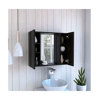 Depot E-shop Garnet Medicine Double Door Cabinet, One External Shelf