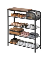 gaomon Shoe Rack for Entryway, 5 Tier Shoe Storage Rack for 12