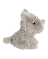 Aurora Mini Rhinoceros Eco Nation Eco-Friendly Plush Toy Gray 5"