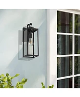 Flynama Dusk to Dawn 1-Light Matte Black Sensing Outdoor Hardwired Wall Sconce with No Bulb Included