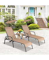 Inolait Patio Heavy-Duty 5-Level Adjustable Chaise Lounge Chair