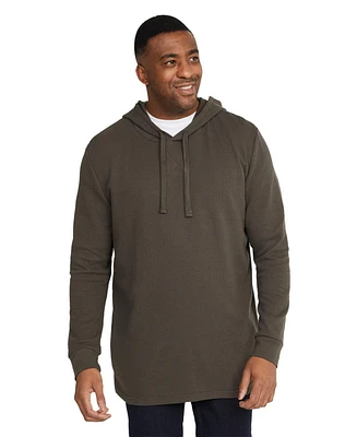 Johnny Bigg Big & Tall Waffle Hooded Long Sleeve Top