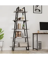 gaomon 5 Tier Ladder Bookshelf, Narrow Open Book Shelf