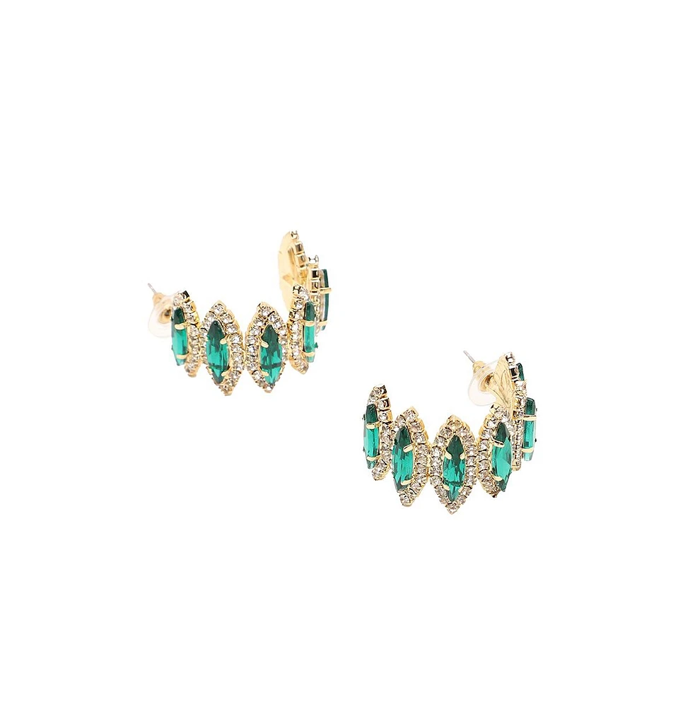 Sohi Women's Marquise Hoop Earrings