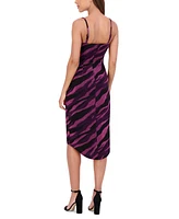 Siena Women's Wavy-Print Tulip-Hem Bodycon Dress