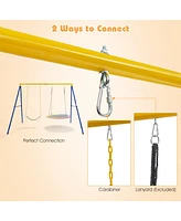 Sugift 660 Lbs Extra-Large A-Shaped Swing Stand with Anti-Slip Footpads (Without Seat)