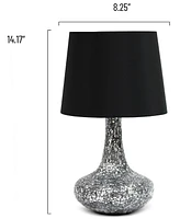 Creekwood Home 14.17" Patchwork Crystal Glass Table Lamp