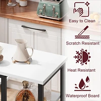 gaomon Bar Table and Stools for 2 with 3 Storage Shelves